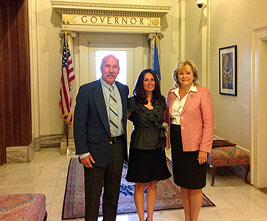 Jim Dillon with Tammy Wright and Governor Mary Fallin