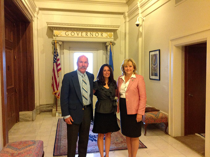 Jim Dillon with Tammy Wright and Governor Mary Fallin