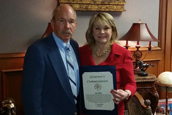 Jim Dillon and the Oklahoma City Governor, Mary Fallin